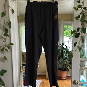 Nike Black Training Pants with Subtle Purple Details